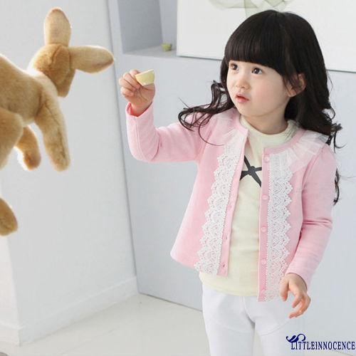 ❤XZQ-Fashion Baby Girls Lace Clothing Jacket Clothing Jacket Coat Kids Long Sleeve Outerwear Clothes