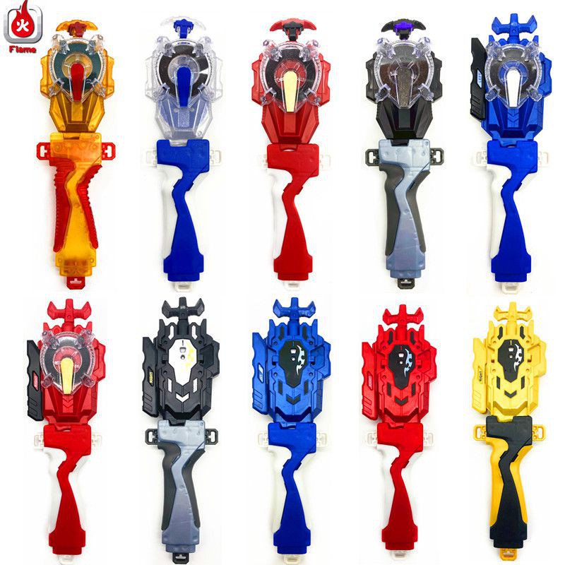 Set dĩa phóng và tay cầm đồ chơi con quay Beyblade Burst dây kéo trái/ phải vui nhộn dành cho trẻ em