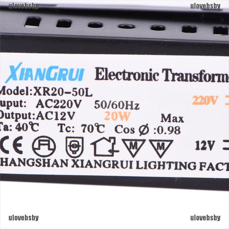 【ulovebsby】20W AC 220V to 12V  LED Power Supply Driver Electronic Transformer