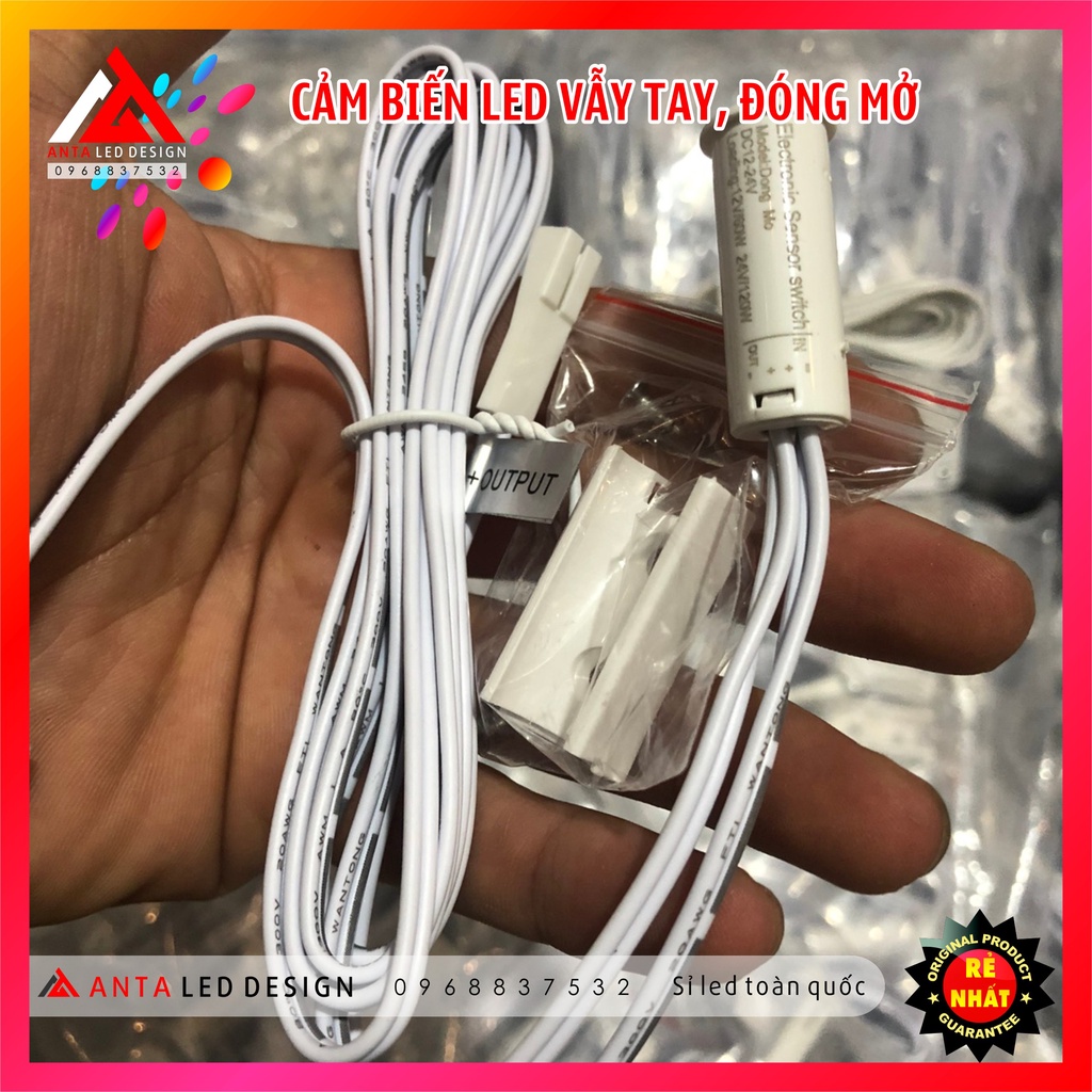 Cảm biến vẫy tay, đóng mở, chạm dùng cho LED 12v kết hợp led thanh , led dán trang trí nội thất, tủ bếp