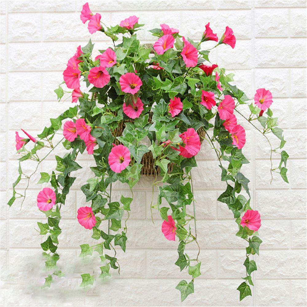 Vòng Hoa Giả Bằng Lụa 25 Bông 62cm Treo Tường Trang Trí Nhà Cửa