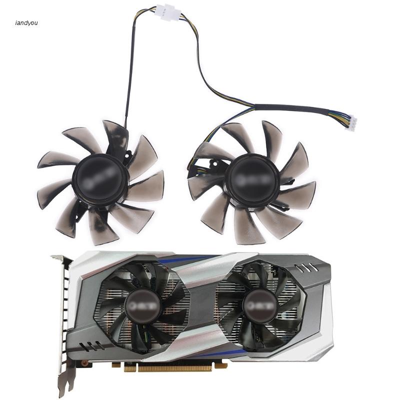 ✿ 2 Cái 75mm / 2,95In T129215Quạt Tản Nhiệt Chuyên Dụng Cho GALAX GTX 1060 KFA2 GTX 1060 4Pin 12V 0.50A