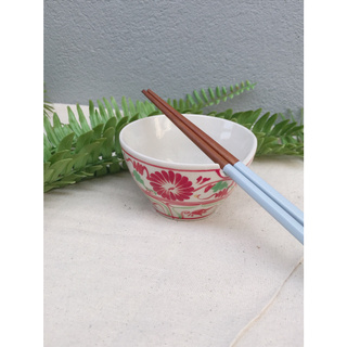 Bát cơm Tam Thái Gốm Bát Tràng Cao Cấp với họa tiết vẽ tay tinh tế với kích thước Đường Kính miệng  D9.5*chiều cao H6cm