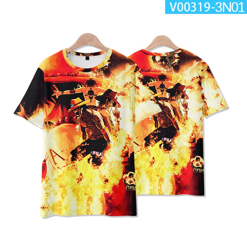 Áo Thun Ngắn Tay In Hình Nhân Vật Anime One Piece Cá Tính Cho Nam