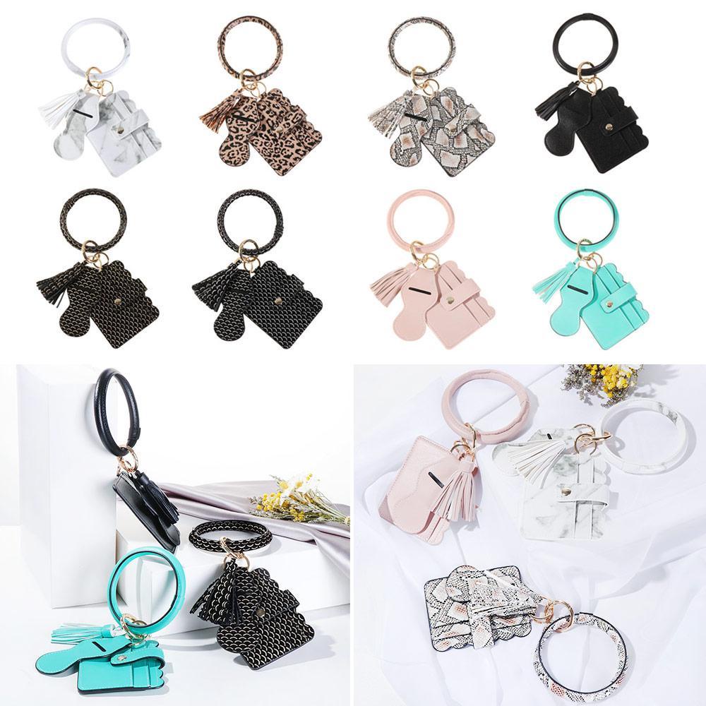 Ví Da PU Đựng Chìa Khóa Dạng Vòng Chữ O Phối Tua Rua Đa Năng