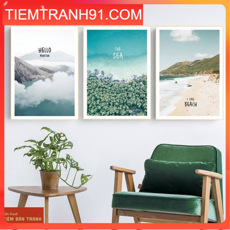 Tranh treo tường - Bộ 3 bức canvas tổng hợp 86 , tranh canvas giá rẻ