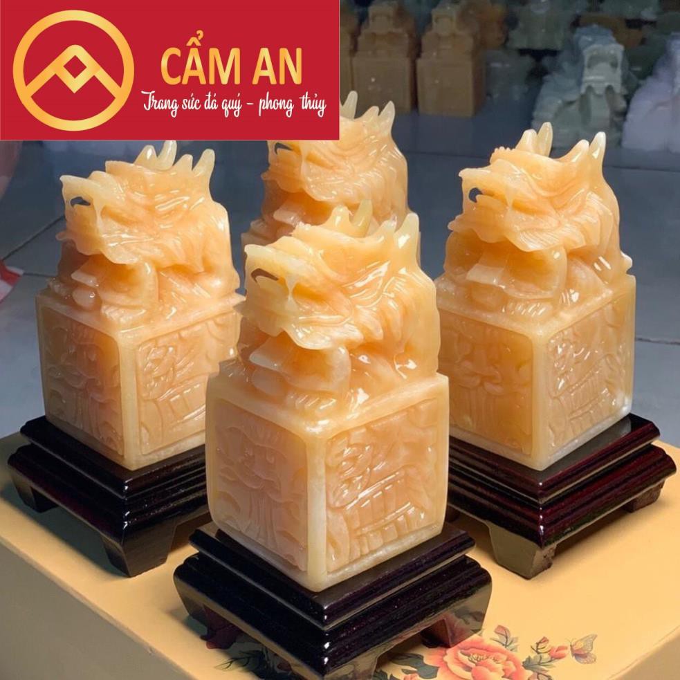 ẤN RỒNG NGỌC HOÀNG LONG - ĐÁ TỰ NHIÊN - TRẤN KHÍ VỮNG UY - PHONG THỦY CẨM AN