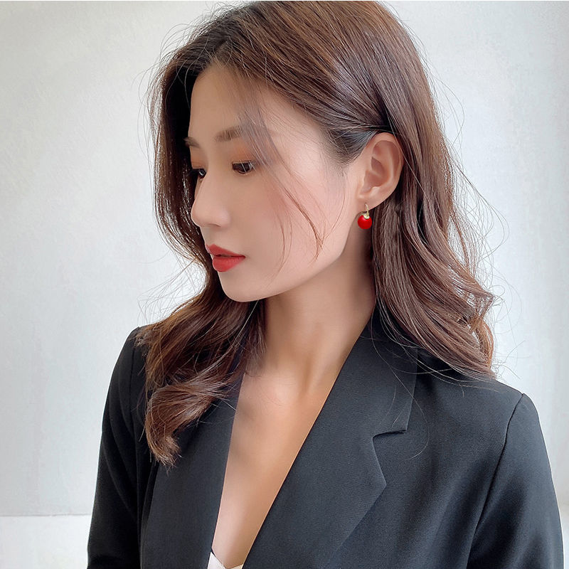 [star same style, pearl earrings] hd-by-2021 Korean pop.com red temperament Pearl Earrings advanced sense French Baroque earrings earrings female