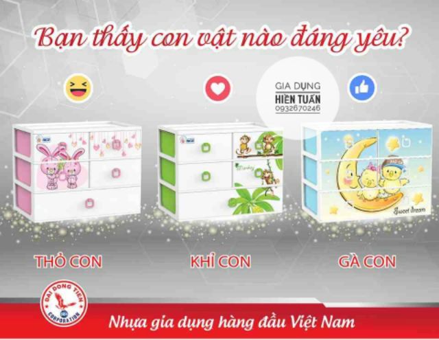 TỦ NHỰA MINI MIO T1053 ĐẠI ĐỒNG TIẾN