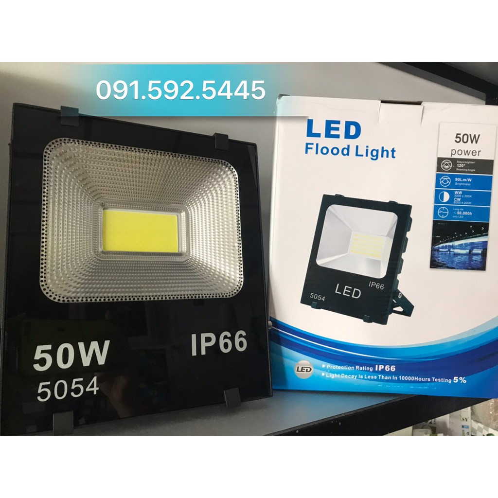 Đèn Pha Led IP66 50W Ngoài Trời Siêu Sáng.(Hàng Đủ Công Suất).Đèn Ngoài Trời