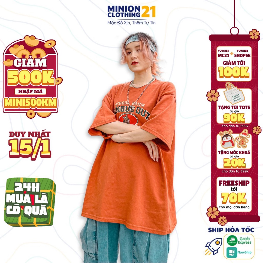 Áo thun tay lỡ MINION CLOTHING phông Unisex nam nữ tee oversize form rộng pull Ulzzang Streetwear Hàn Quốc vải mềm A3002