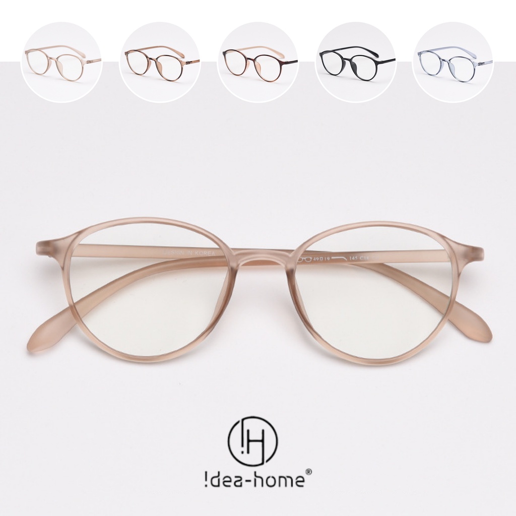 IDEAHOME Gọng kính cận mắt tròn siêu nhẹ 7122
