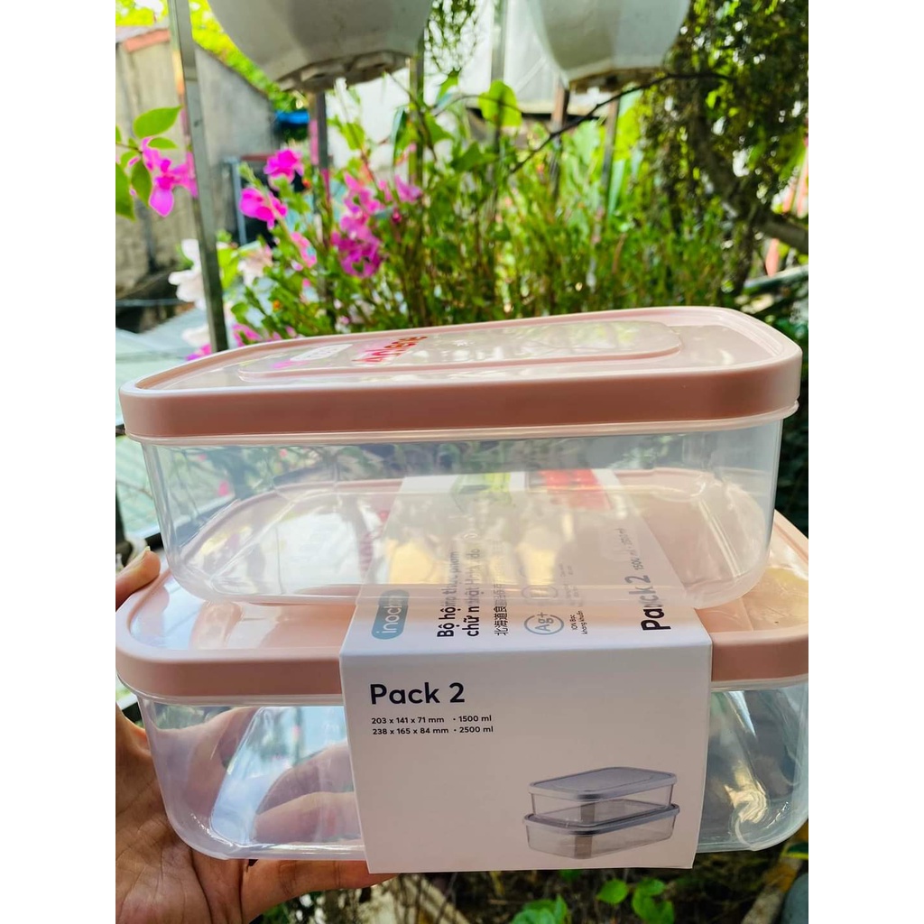 Bộ 2 hộp nhựa Inochi SIZE TO 2500&1500ml quà tặng của Anlene SIÊU XỊN