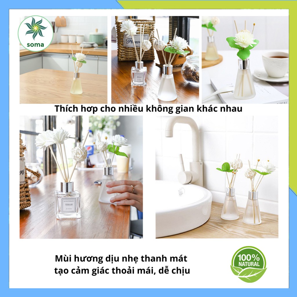 Lọ KHUẾCH TÁN tinh dầu hình tam giác bằng que mây KT03