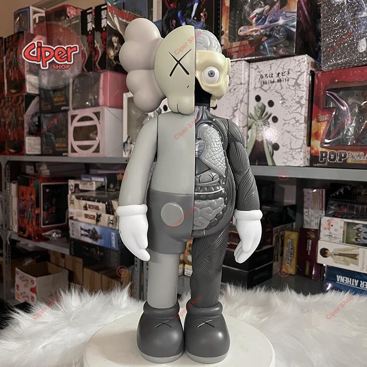 Mô hình Kaws OriginaFake giải phẫu Đứng - Xám 37cm - Figure Kaws