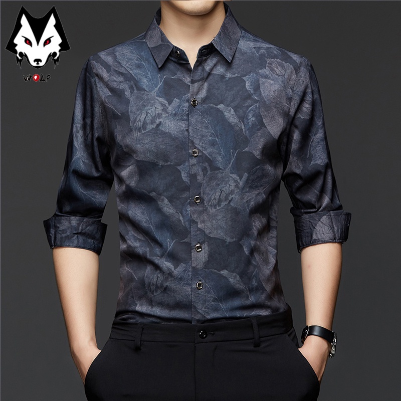 Áo sơ mi dài tay với 2 màu tùy chọn cho nam