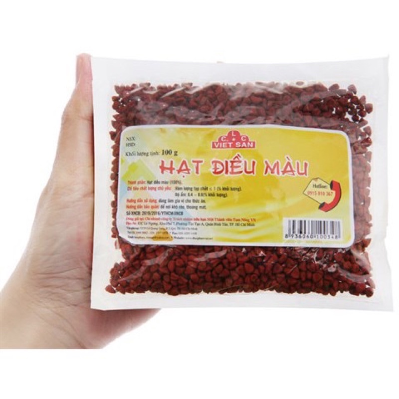 Hạt điều màu Viet San 100g