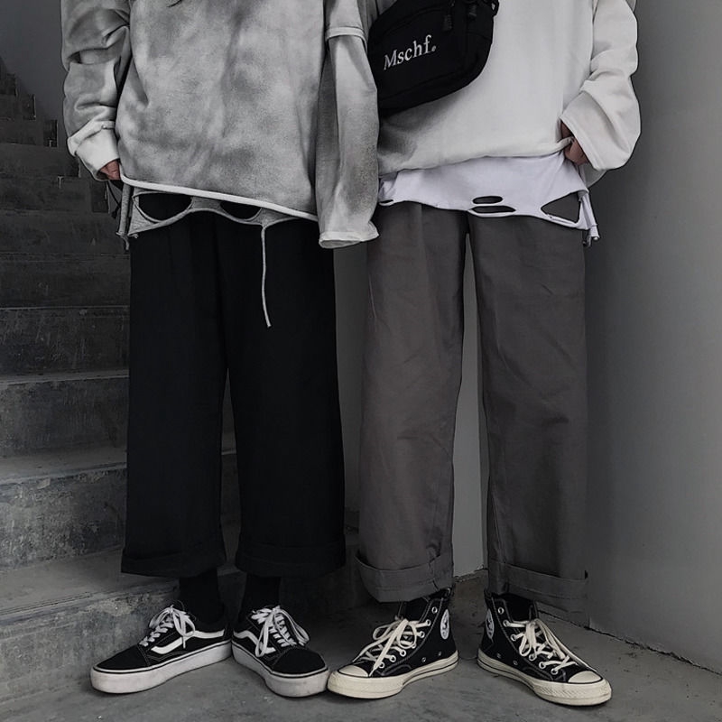 Quần dài ống đứng rộng màu trơn thời trang trẻ trung 22811