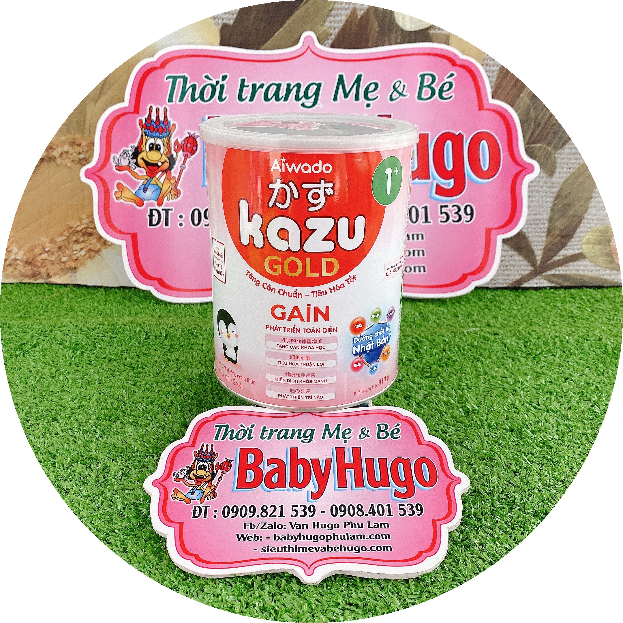 [TĂNG CÂN- TIÊU HOÁ TỐT] Sữa bột KAZU GAIN GOLD 1+ LON 810g