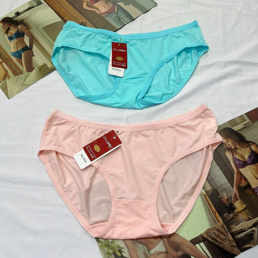 Quần lót nữ thun lạnh trơn cao cấp 3313 cạp thấp lưng chất liệu mềm mịn thoáng mát size 40kg-50kg