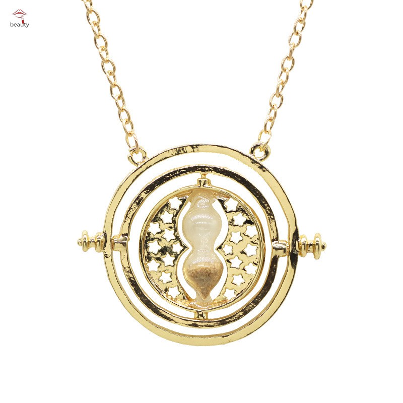 ☞Phụ kiện☜ 360 Degree Rotatable Necklace Harry Potter Time Converter Hourglass Necklace for Woman Gift