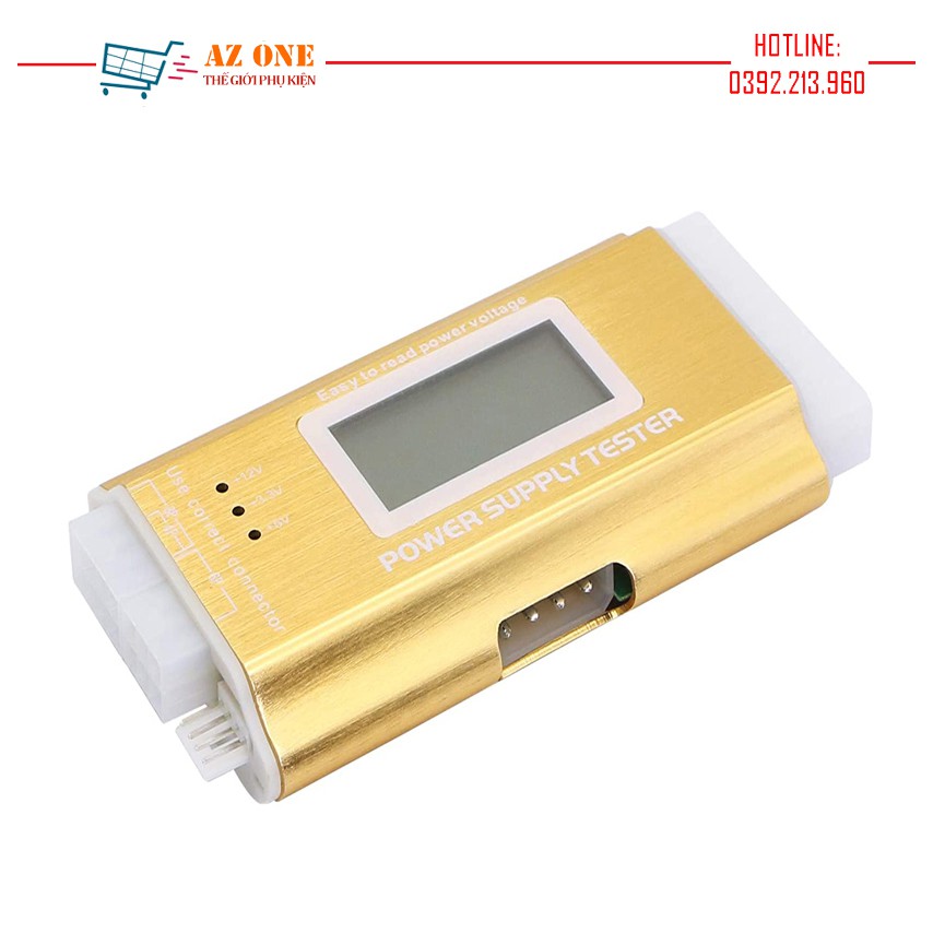 Thiết Bị Test Nguồn ATX Máy Tính 20 + 24 Pin Hiển Thị Màn Hình LCD (Vàng)