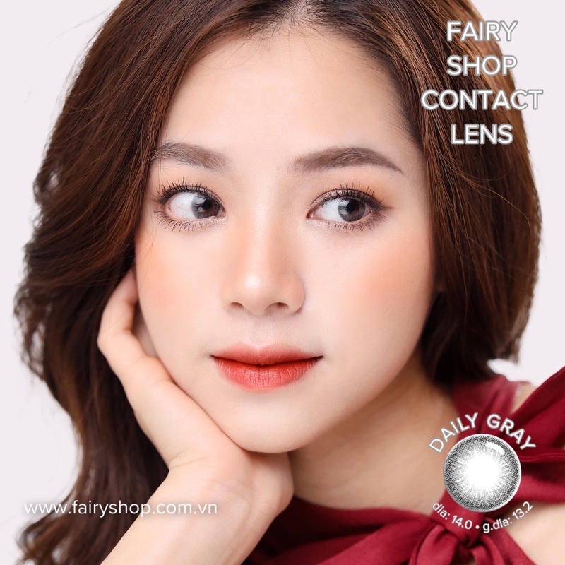 Áp Tròng Daily Gray D2 14.0mm - Kính Áp Tròng FAIRY SHOP CONTACT LENS. độ 0 đến 8