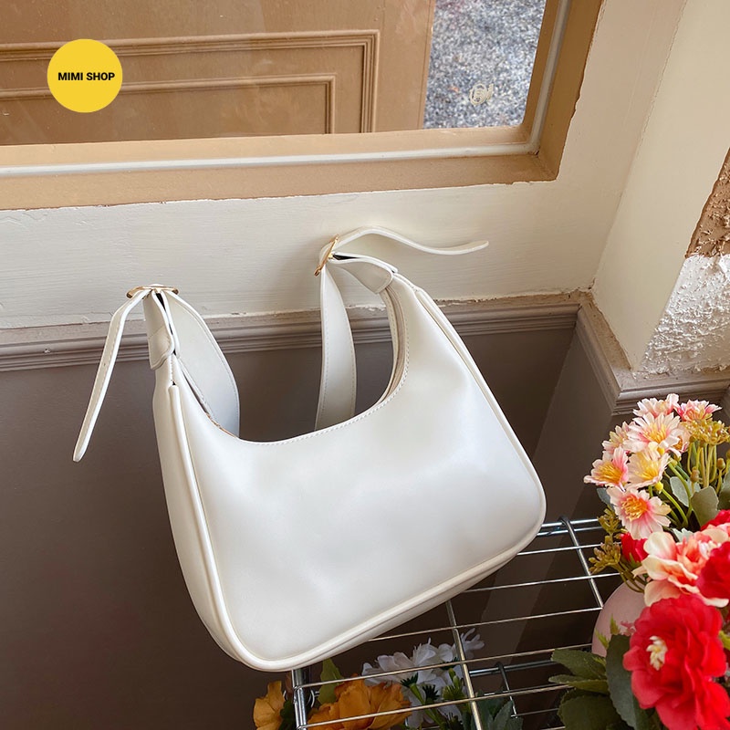 Túi xách nữ đeo vai chất liệu da trơn form mềm - Mimi shop