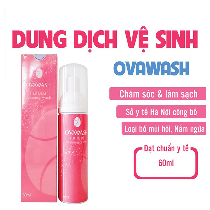 Dung dịch vệ sinh Ovawash 60ml Zuka Beauty ngăn ngừa giảm nguy cơ viêm nhiễm vùng kín