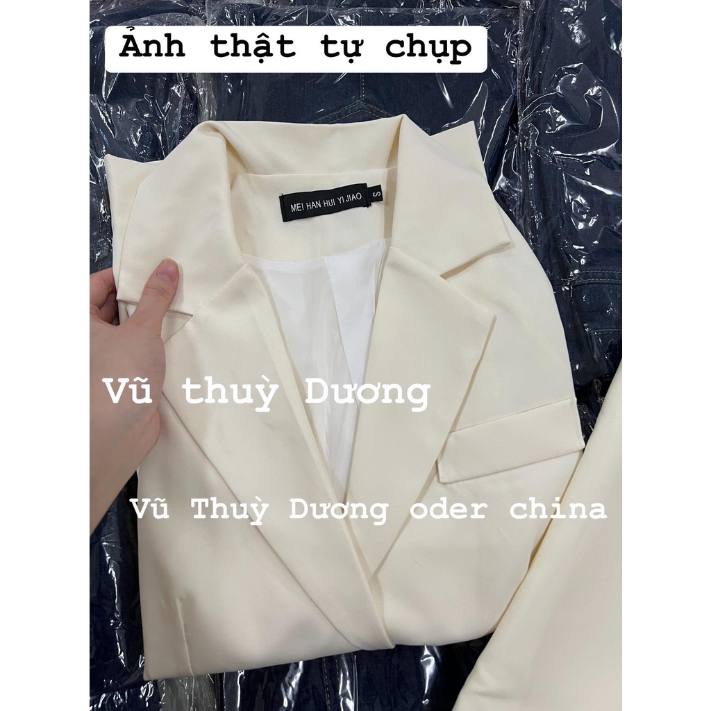 Áo vest blazer kèm chân váy chữ a 2 lớp basic thanh lịch