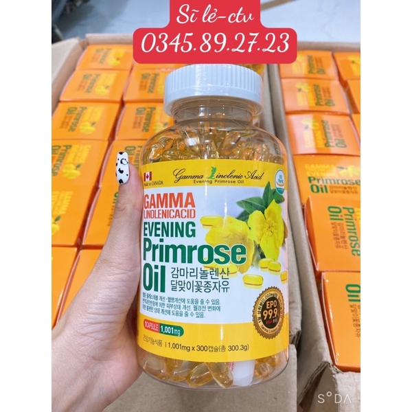 Tinh Dầu Hoa Anh Thảo ,VIÊN UỐNG HOA ANH THẢO HÀN QUỐC 300Viên Mẫu Mới