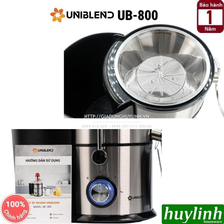 [Mã 33ELSALE hoàn 7% đơn 300K] Máy ép trái cây Uniblend UB-800 - 800W