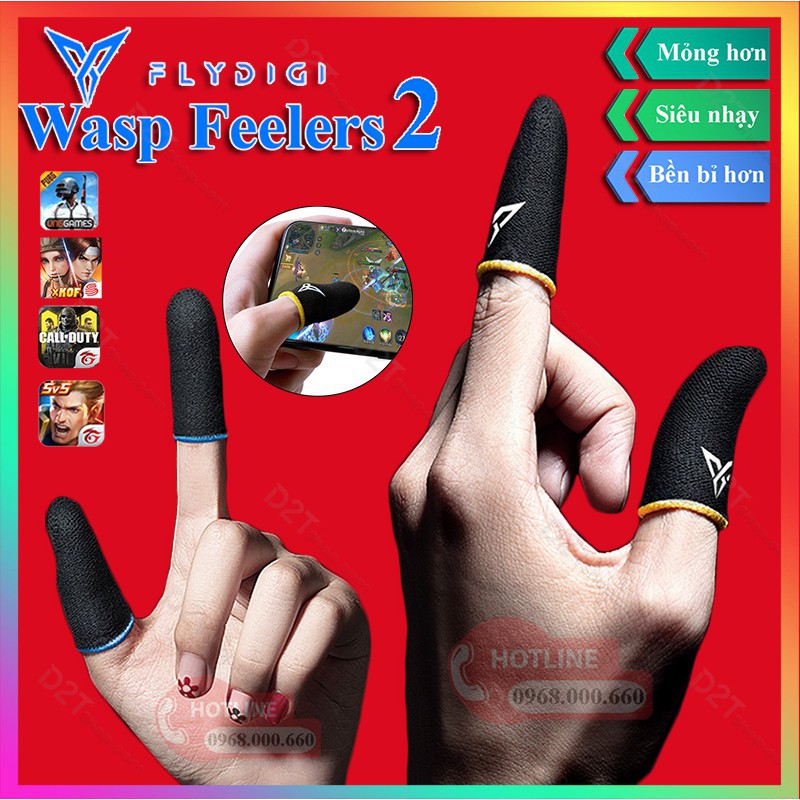 Flydigi Wasp Feelers 2 | Găng tay chơi game PUBG, Liên quân, chống mồ hôi, cực nhạy - Hàng nhập khẩu