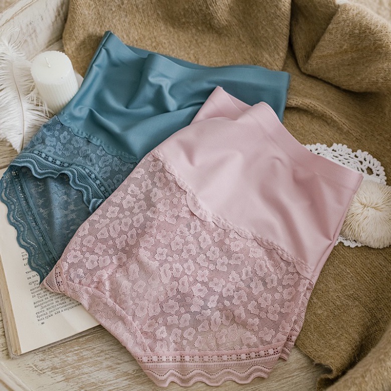 Quần Lót Nữ Gen Bụng Định Hình Chất Su Lạnh Phối Ren Hoa Cao Cấp Ms888 nội y xanh chất cực đẹp, sang chảnh, đồ lót