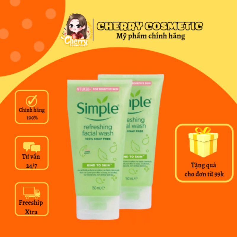 [HOT SALE ]Sữa Rửa Mặt Simple Gel 150ml