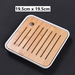 Khay Trà Tre- Bàn Trà Gỗ Tre - Khay Trà Đạo Có Khay Đựng Nước Tiện Lợi Cao Cấp - Gỗ Dày Và Thơn 2