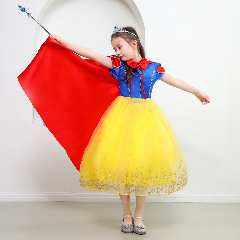 [Siêu Hot] Đầm Hóa Trang Công Chúa Bạch Tuyết Tặng Áo Choàng Và Bộ Vương Miện Xinh Xắn Dạ Hội Cho Bé Gái O2O Shop | BigBuy360 - bigbuy360.vn