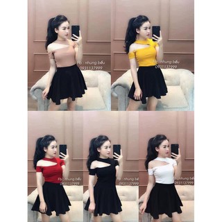Áo CỘC TAY khoét vai cách điệu đẹp