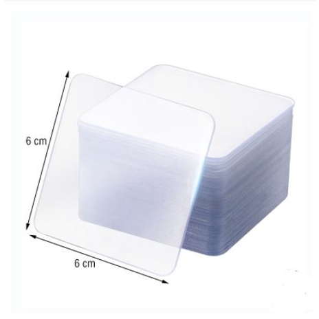 Miếng băng keo 2 mặt trong suốt 6x6cm