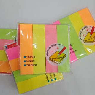 Giấy note dạ quang 4 màu NO: GS-02