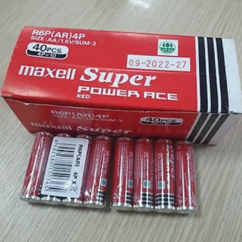 Pin AA Maxell Super AA Tiểu Vỉ 4 Viên Hàng Chất Lượng Tích Điện Cao, Sử Dụng Cho Remote TV, Đồ Chơi Điện Tử