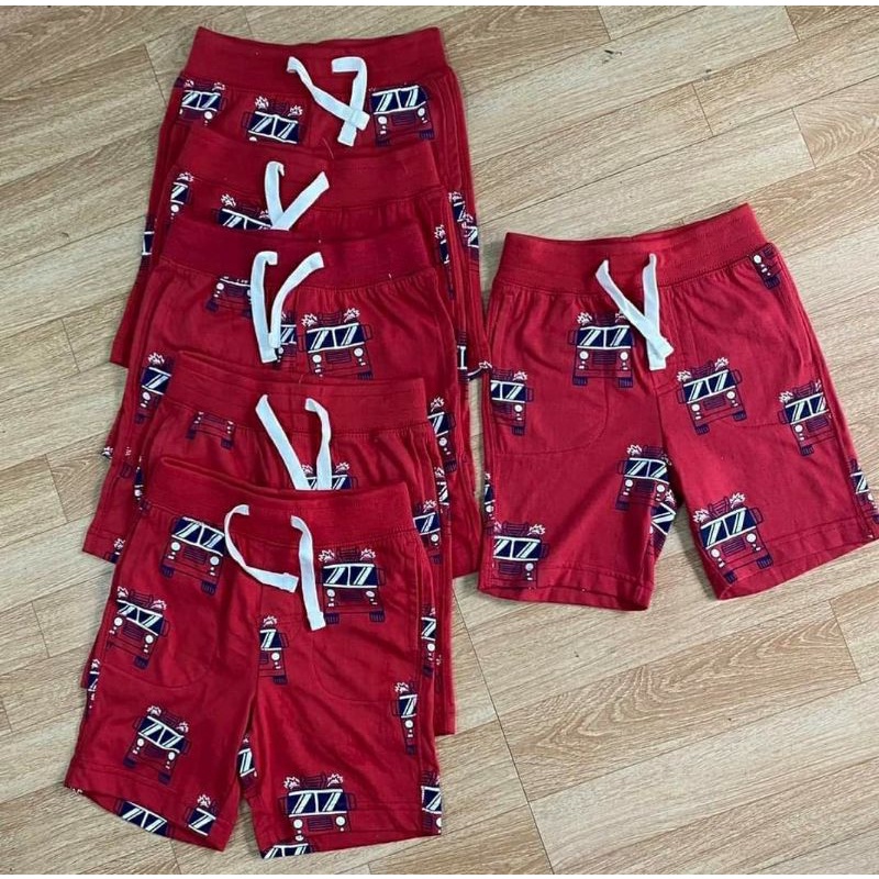 Quần cotton BABY GAP họa tiết xe cứu hỏa dư xịn