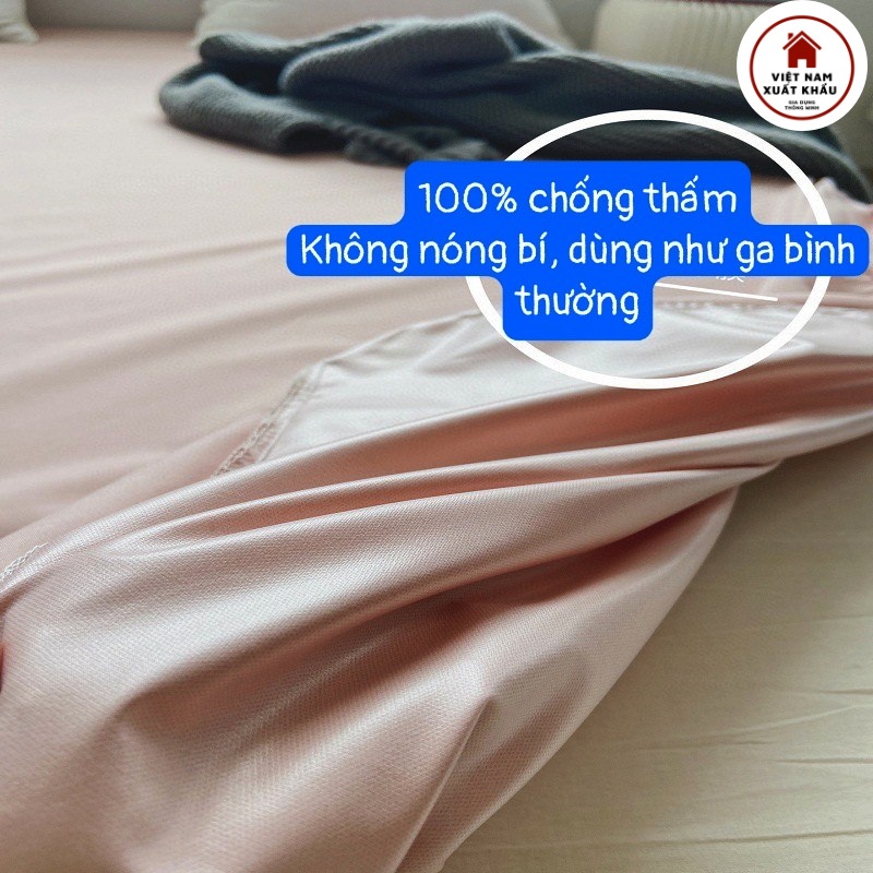 Ga Chống Thấm 2 Lớp, Bộ Drap Trải Giường Hàng M.U.J.L Xuất Nhật