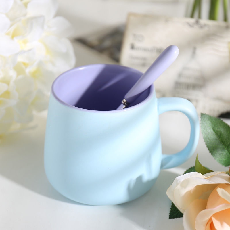 Cốc Sứ Uống Cà Phê Màu Sắc Tương Phản Phong Cách Bắc Âu