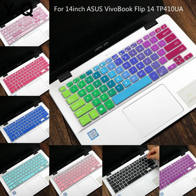 Tấm Lót Bảo Vệ Bàn Phím Máy Tính Bằng Silicon Siêu Mỏng D.F.Or 14 Inch Asus Vivobook Flip 14 Tp410Ua