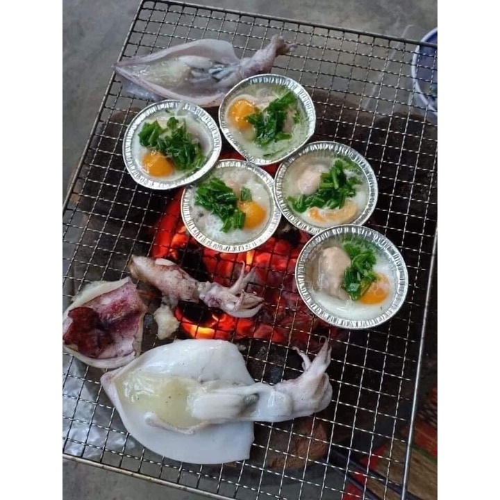Combo 100 đế cốc khay giấy bạc nướng thực phẩm, bánh, hàu tiện dụng