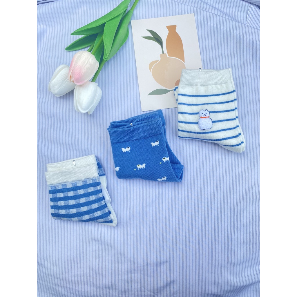 Vớ nữ Mivino tất cổ cao hàn quốc xanh trẻ trung năng động TN219