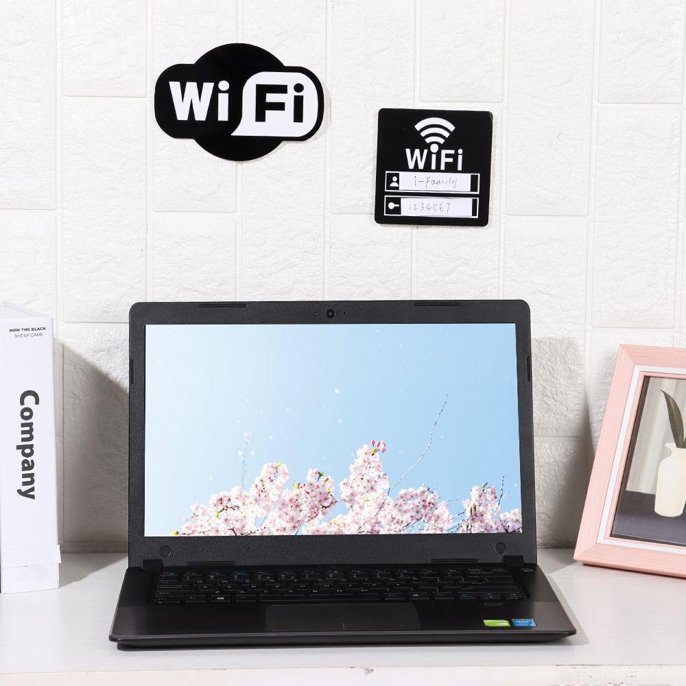 CONOPERY Miếng Dán Tường Trang Trí In Hình Biển Báo WIFI 3D Bằng Acrylic