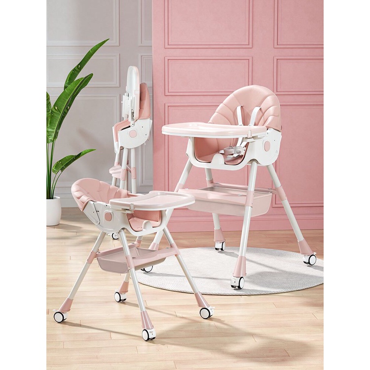Ghế ăn dặm UMOO-05117 gấp gọn, ngả tựa lưng