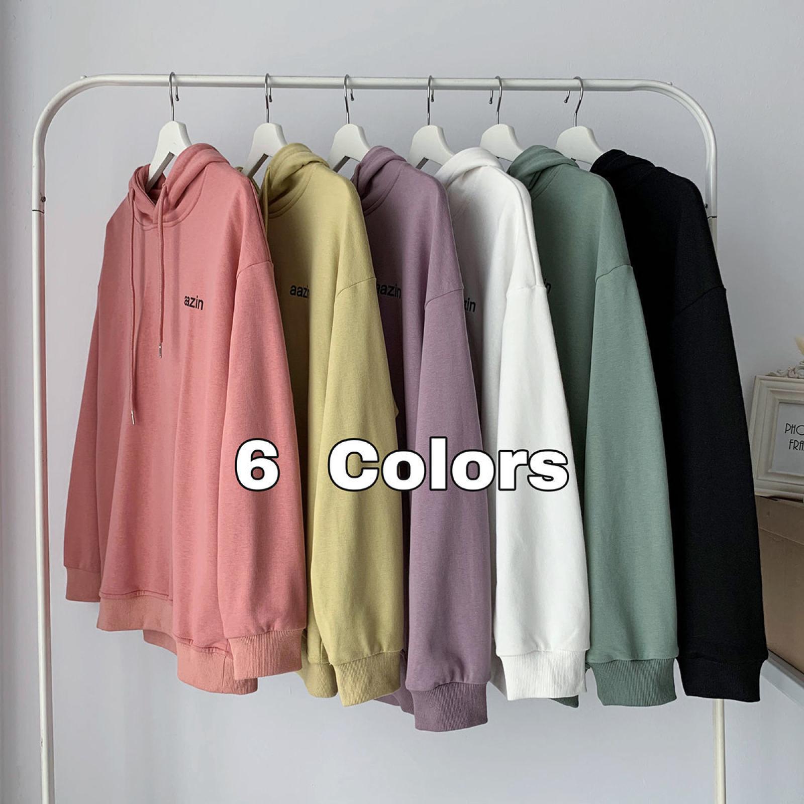 Autumn wear Áo Nỉ Nam Nữ Dài Tay Có Mũ Thời Trang Hàn